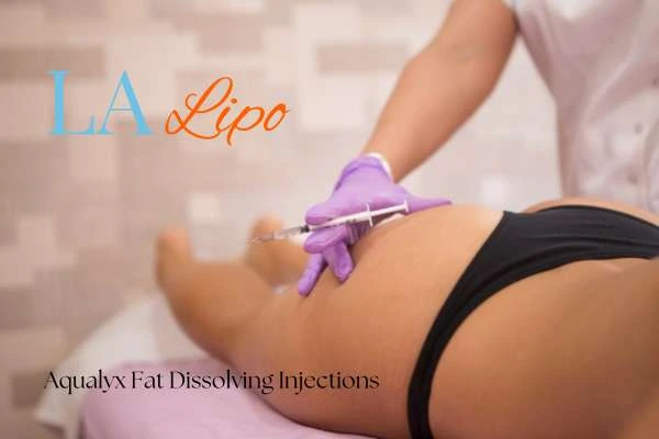 Woman having fat dissolving injections Basingstoke on thighs