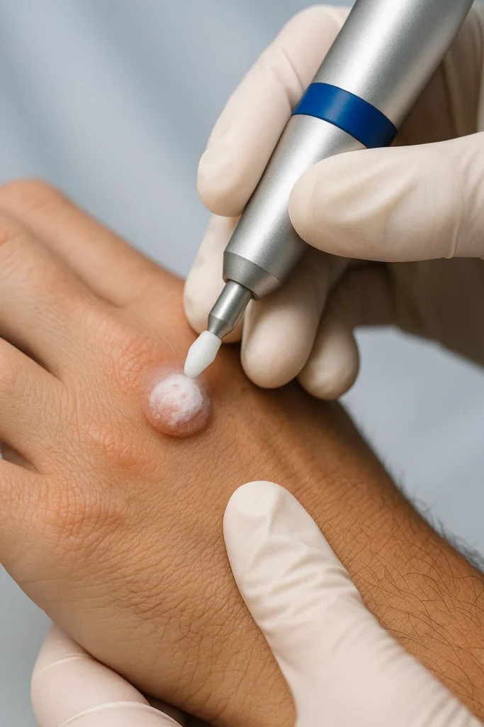 example of wart removal Basingstoke using cryopen