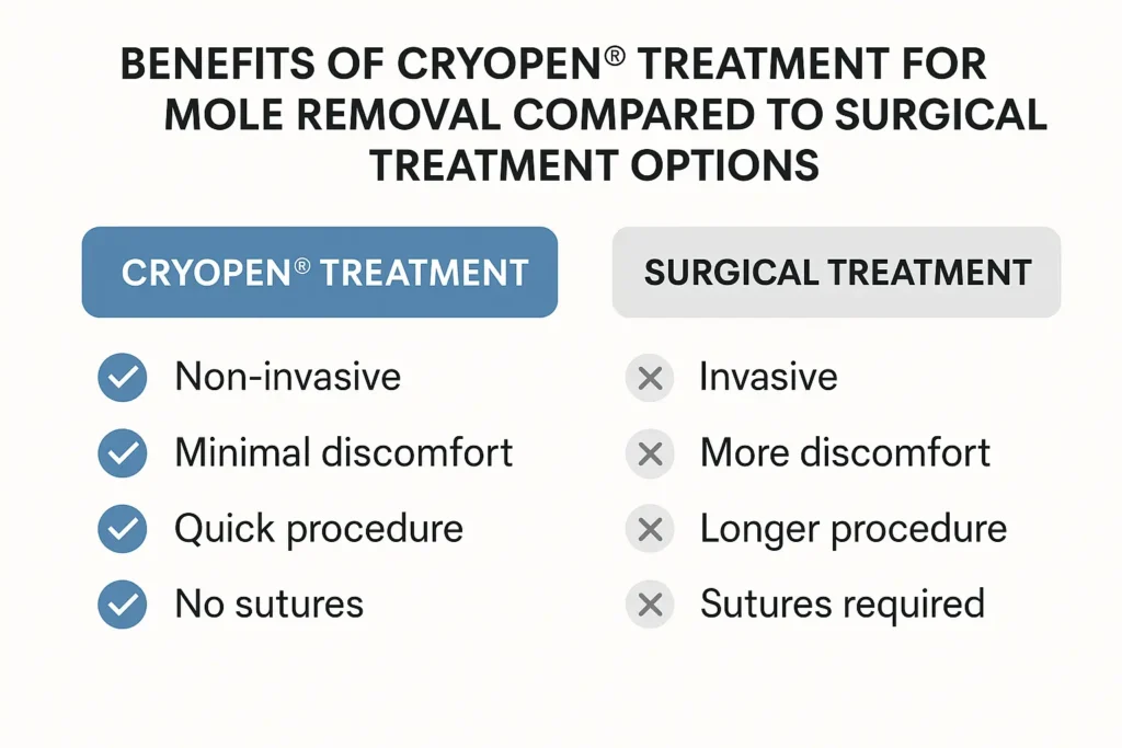Benefits of facial mole removal Basingstoke - call our team today to book a consultation