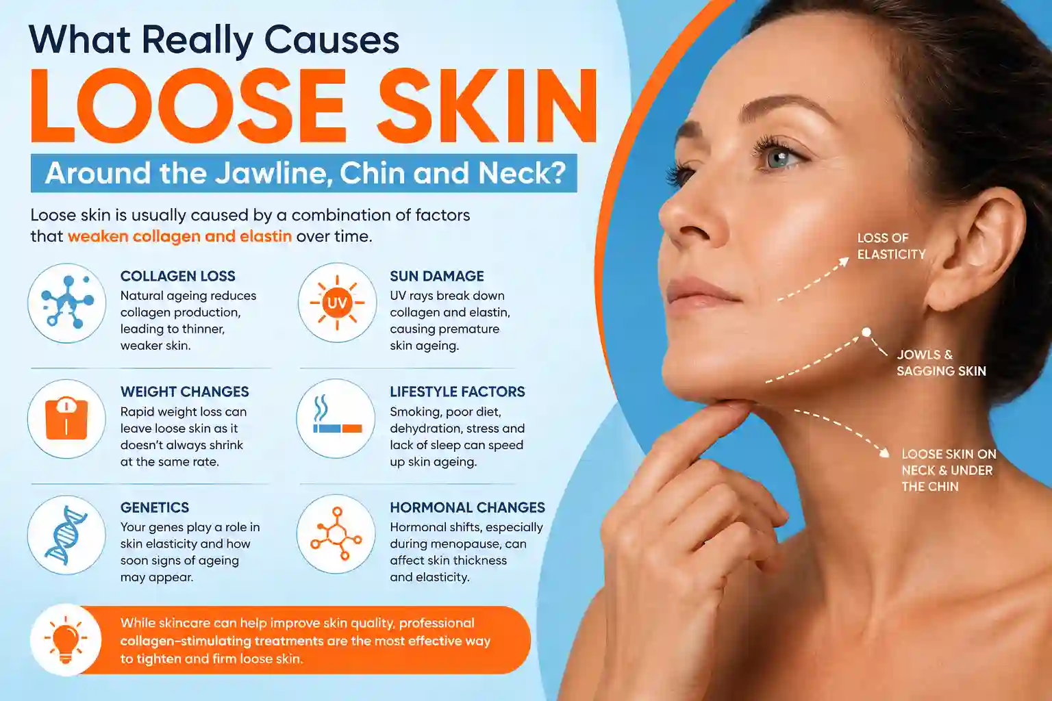 What Really Causes Loose Skin Around the Jawline, Chin and Neck Basingstoke?